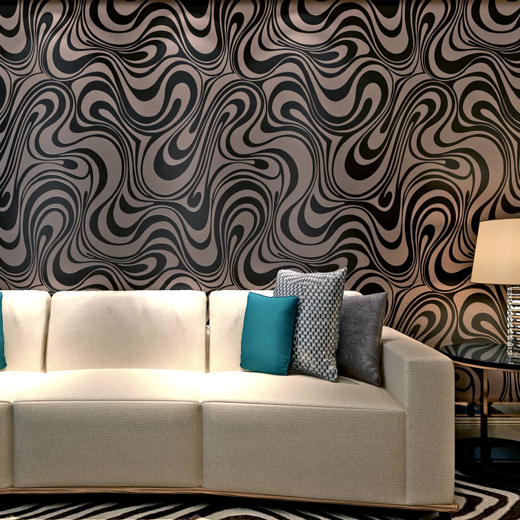 HANMERO 8.4m x 70cm Textured Glitter Paste the Wall Wallpaper Roll